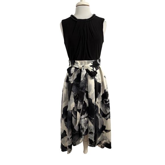Slny Womens 8 Formal Satin Whimsigoth Beaded Hi Lo Sleeveless Dress Bow Pockets - Picture 1 of 13